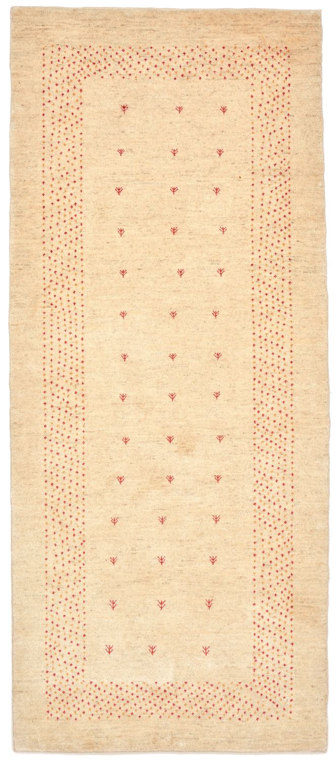 Runner Gabbeh Rug - Loribaft Perser - 197 x 84 cm - natural