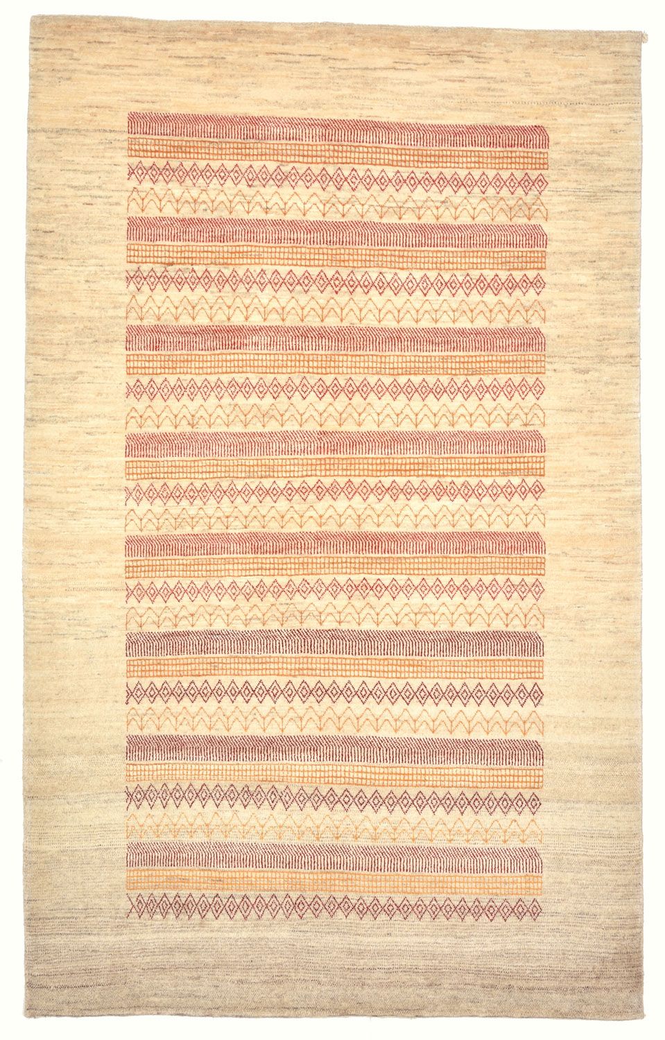 Gabbeh Rug - Loribaft Perser - 206 x 128 cm - sand