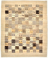 Gabbeh Rug - Loribaft Perser - 191 x 154 cm - light brown