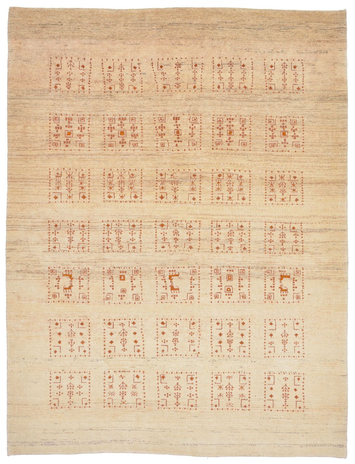 Gabbeh Rug - Loribaft Perser - 198 x 148 cm - natural