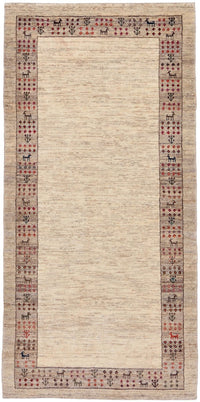 Runner Gabbeh Rug - Loribaft Perser - 176 x 84 cm - sand