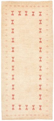 Runner Gabbeh Rug - Loribaft Perser - 201 x 85 cm - beige