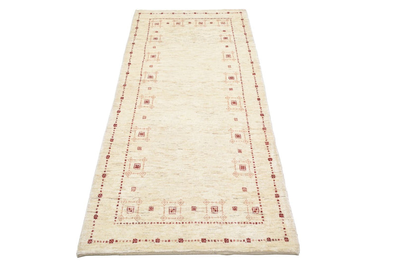 Runner Gabbeh Rug - Loribaft Perser - 202 x 82 cm - natural