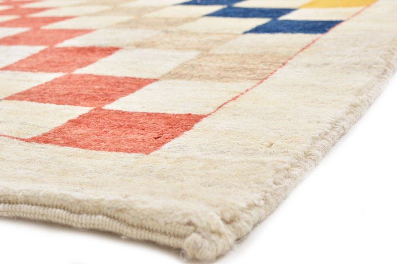 Runner Gabbeh Rug - Loribaft Perser - 381 x 93 cm - multicolored
