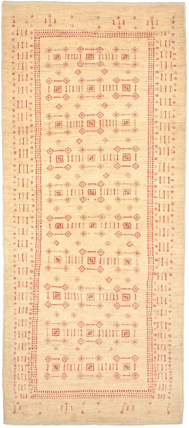 Runner Gabbeh Rug - Loribaft Perser - 195 x 85 cm - beige
