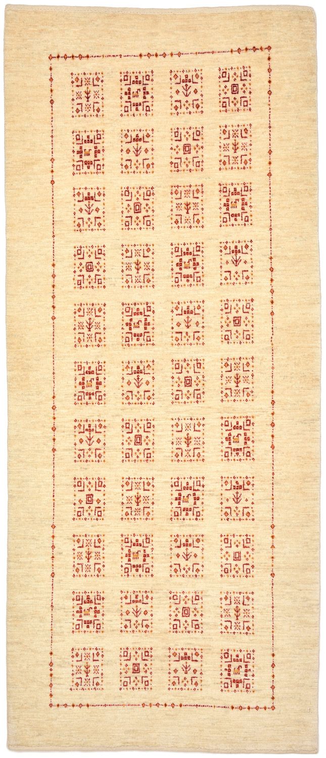 Runner Gabbeh Rug - Loribaft Perser - 199 x 83 cm - natural
