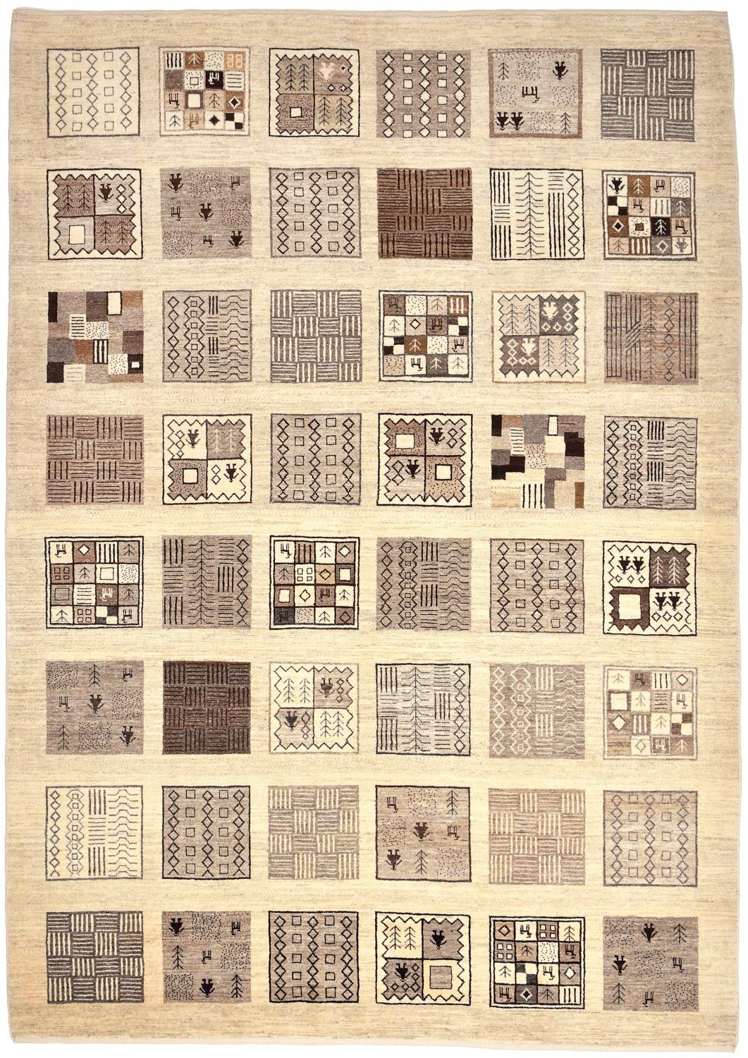 Gabbeh Rug - Loribaft Perser - 296 x 206 cm - light brown