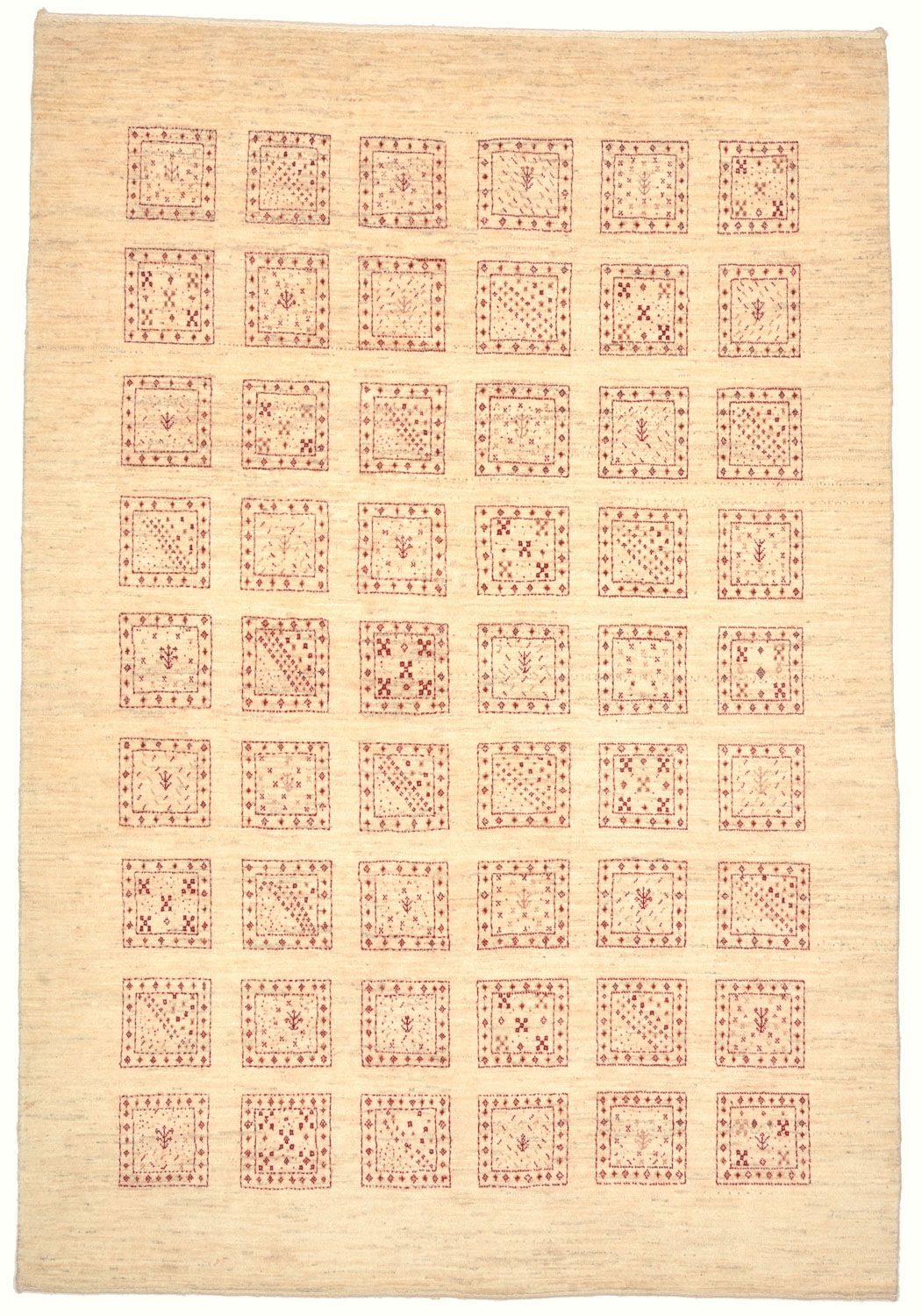 Gabbeh Rug - Loribaft Perser - 211 x 141 cm - beige