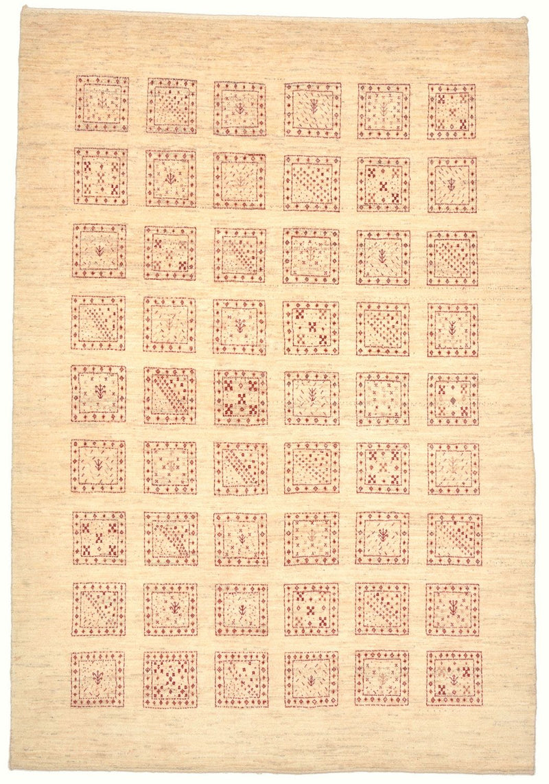Gabbeh Rug - Loribaft Perser - 211 x 141 cm - beige