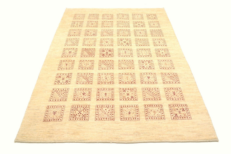 Gabbeh Rug - Loribaft Perser - 211 x 141 cm - beige