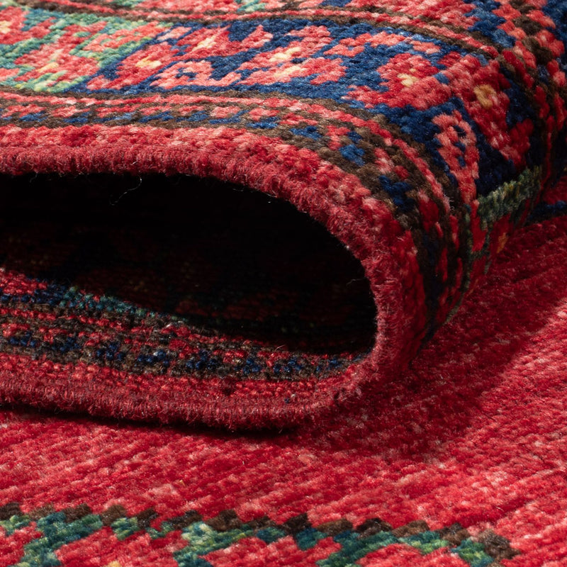 Runner Afghan Rug - 207 x 86 cm - red