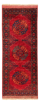 Runner Afghan Rug - 207 x 80 cm - red