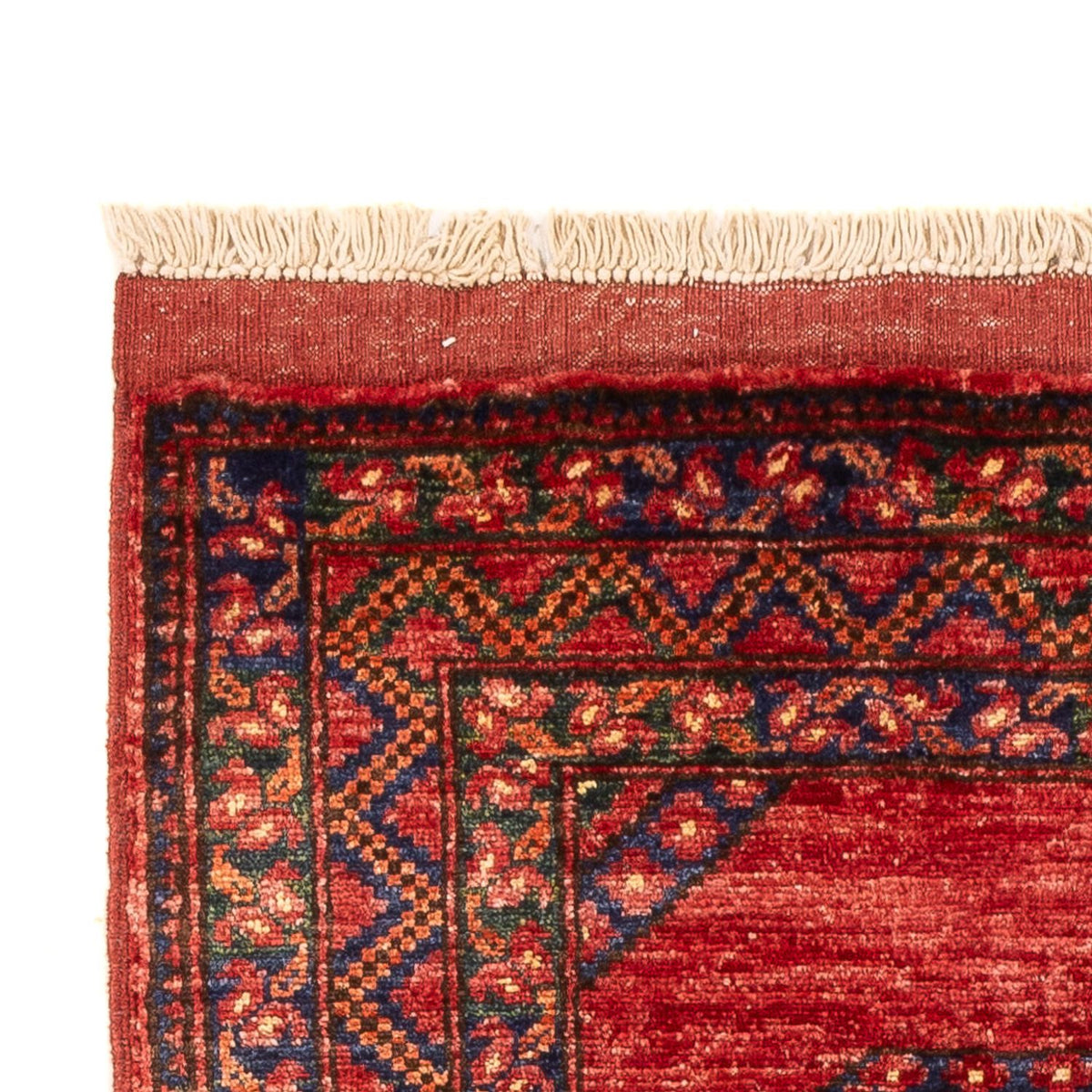 Runner Afghan Rug - 206 x 84 cm - red