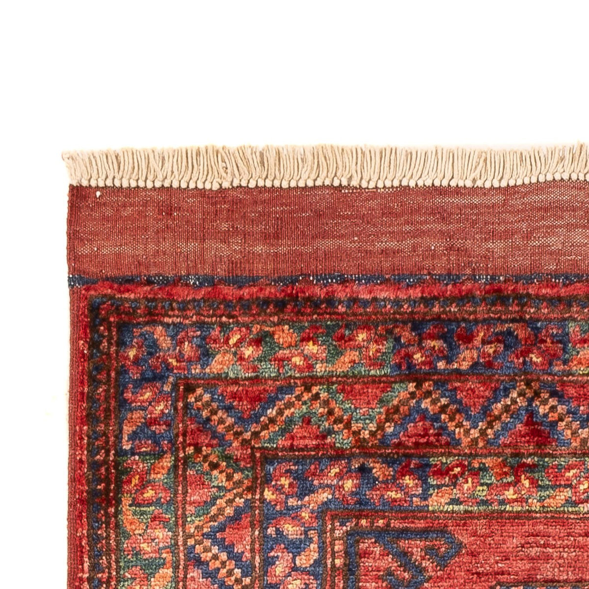 Runner Afghan Rug - 204 x 82 cm - red