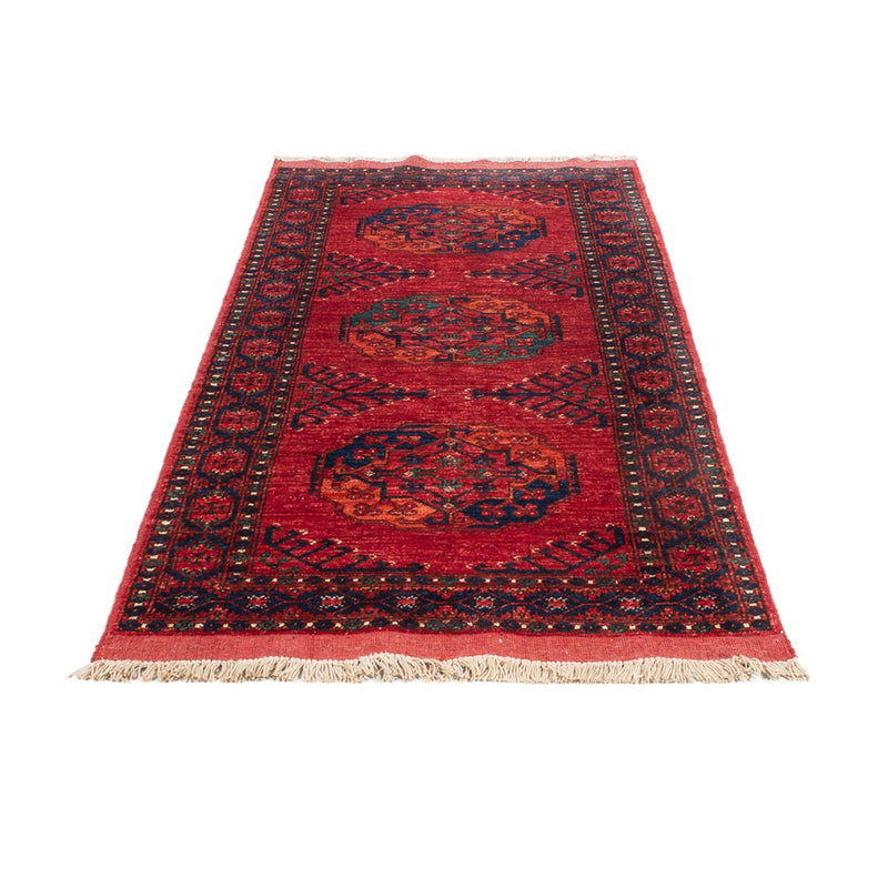 Runner Afghan Rug - 205 x 82 cm - red