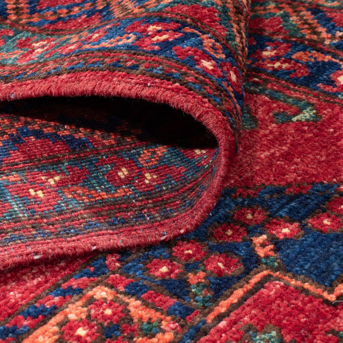 Runner Afghan Rug - 368 x 85 cm - red