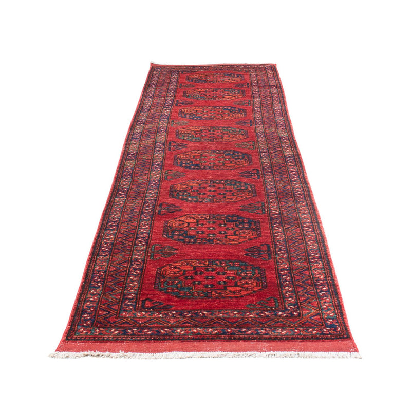 Runner Afghan Rug - 390 x 82 cm - red