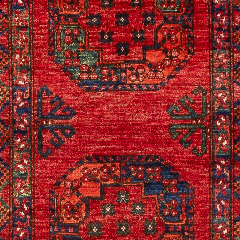 Runner Afghan Rug - 395 x 77 cm - red