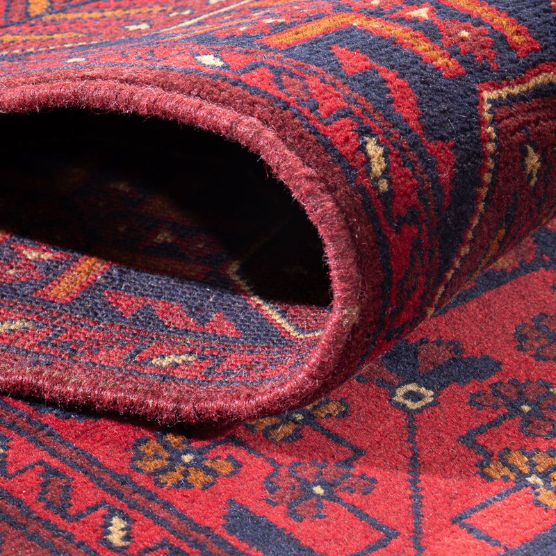 Runner Afghan Rug - Kunduz - 395 x 80 cm - red