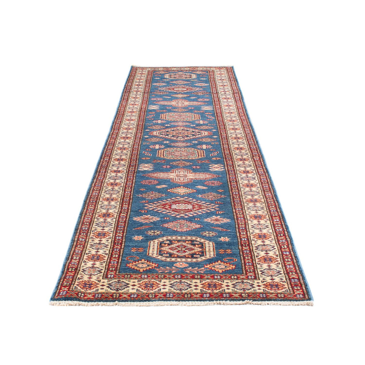 Runner Ziegler Rug - Kazak - 404 x 87 cm - blue