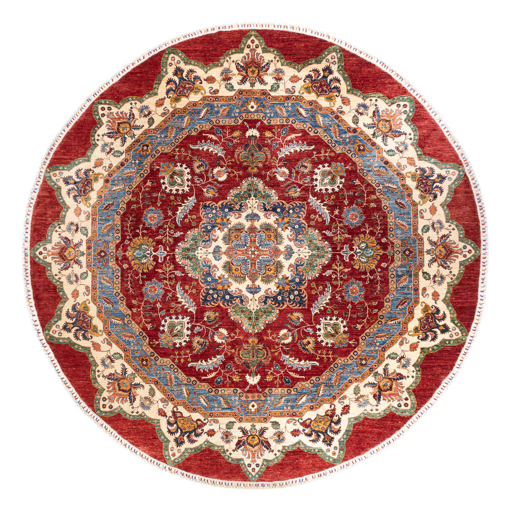 Ziegler Rug - Kazak round  - 302 x 297 cm - multicolored