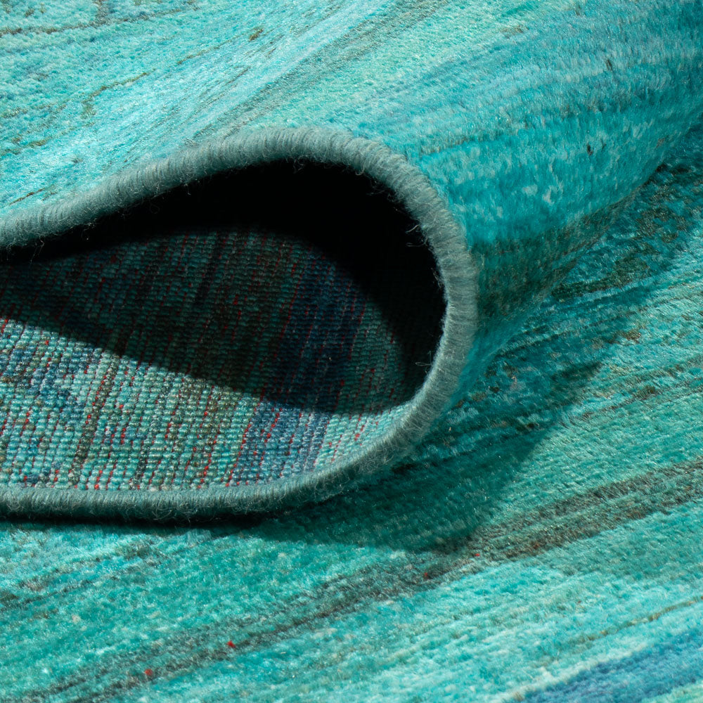 Ziegler Rug - Modern - Vintage/Overdyed - 248 x 202 cm - turquoise