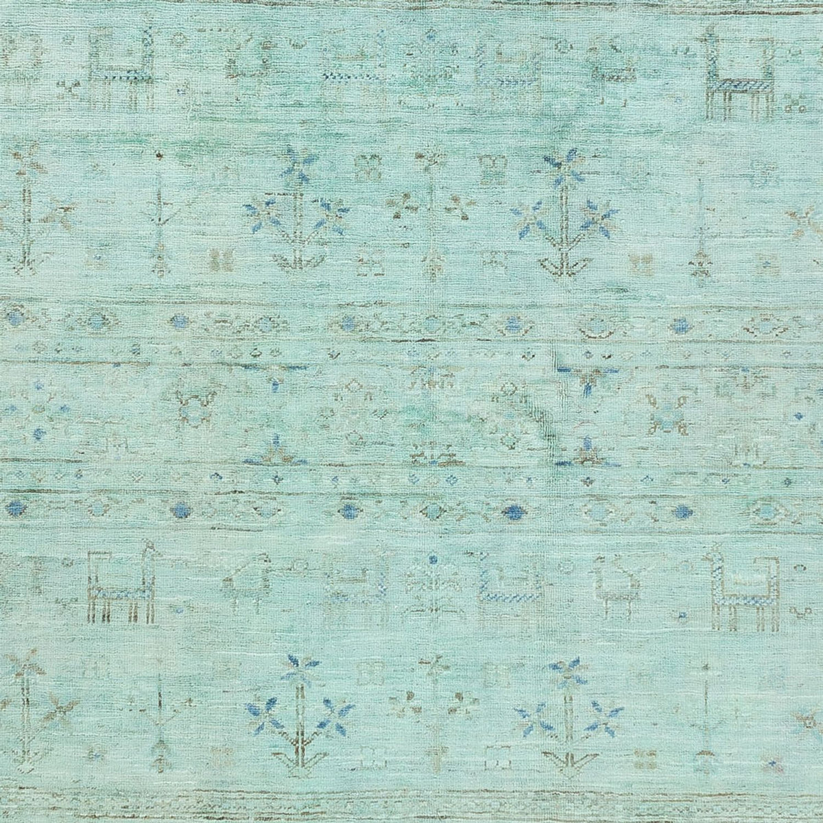 Ziegler Rug - Modern - 237 x 164 cm - turquoise