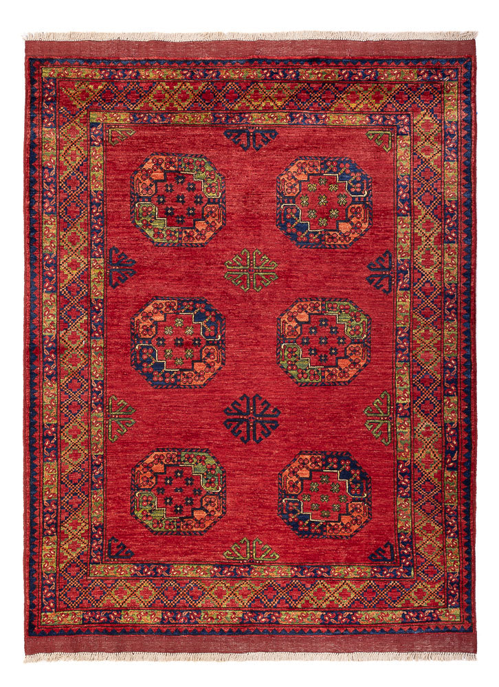 Afghan Rug - Kunduz - 197 x 154 cm - red