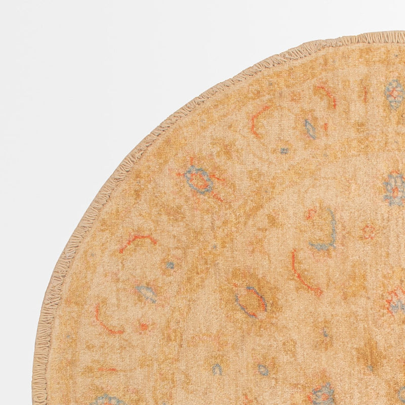 Ziegler Teppich rund  - 99 x 98 cm - beige