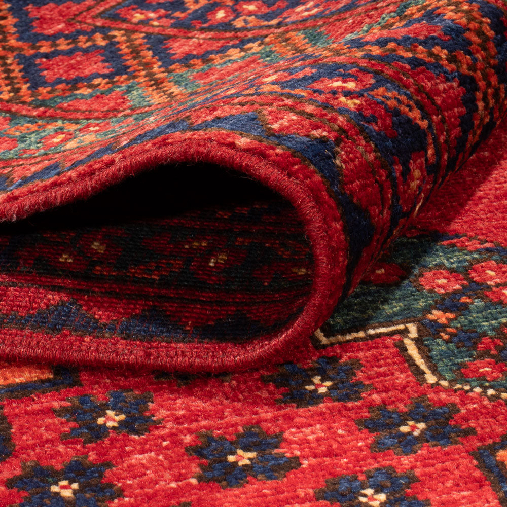 Afghan Rug - Kunduz - 198 x 154 cm - red