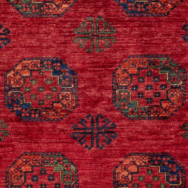 Afghan Rug - Kunduz - 194 x 156 cm - red