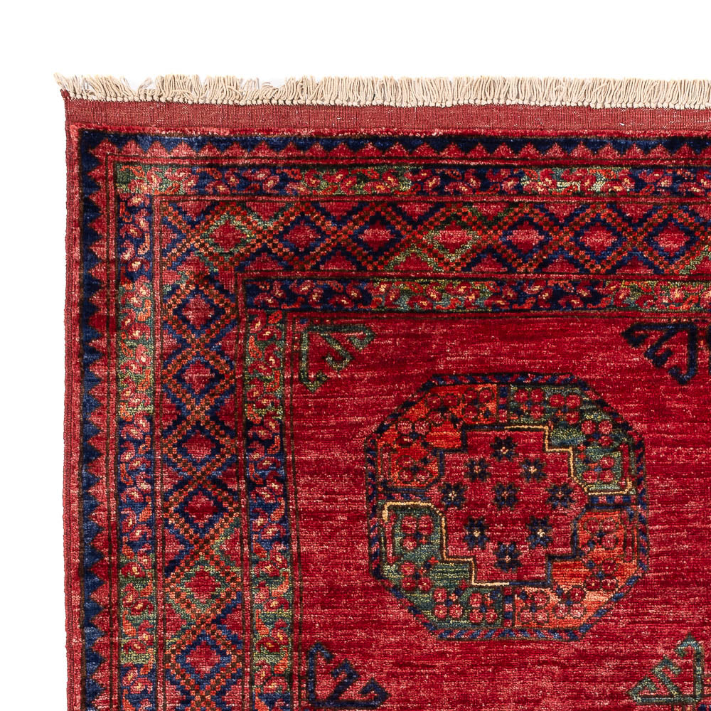 Afghan Rug - Kunduz - 194 x 156 cm - red