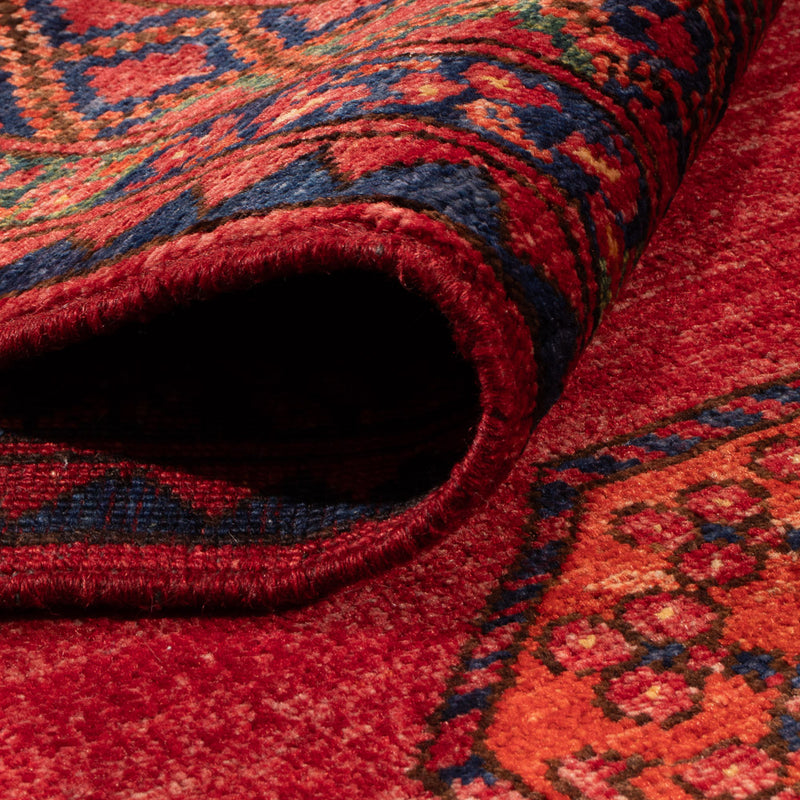 Afghan Rug - Kunduz - 194 x 156 cm - red