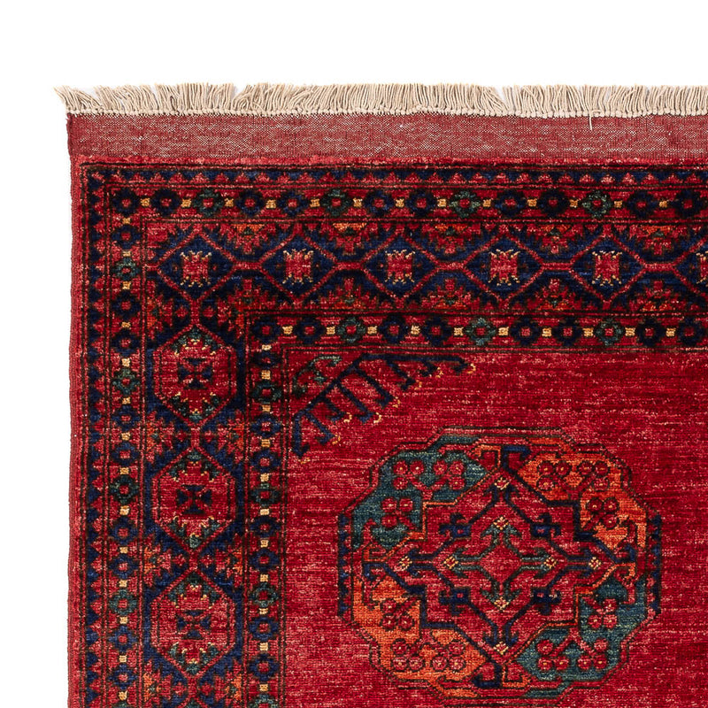 Afghan Rug - Kunduz - 198 x 155 cm - red