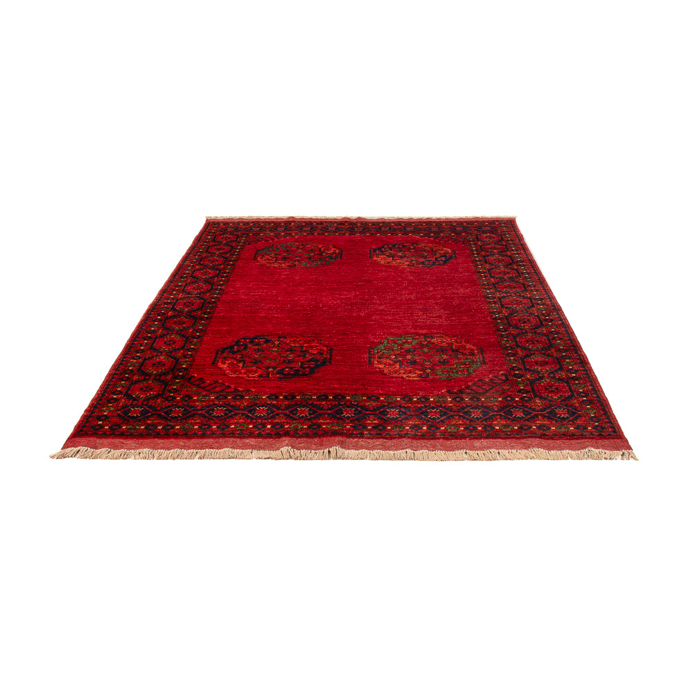 Afghan Rug - Kunduz - 198 x 155 cm - red