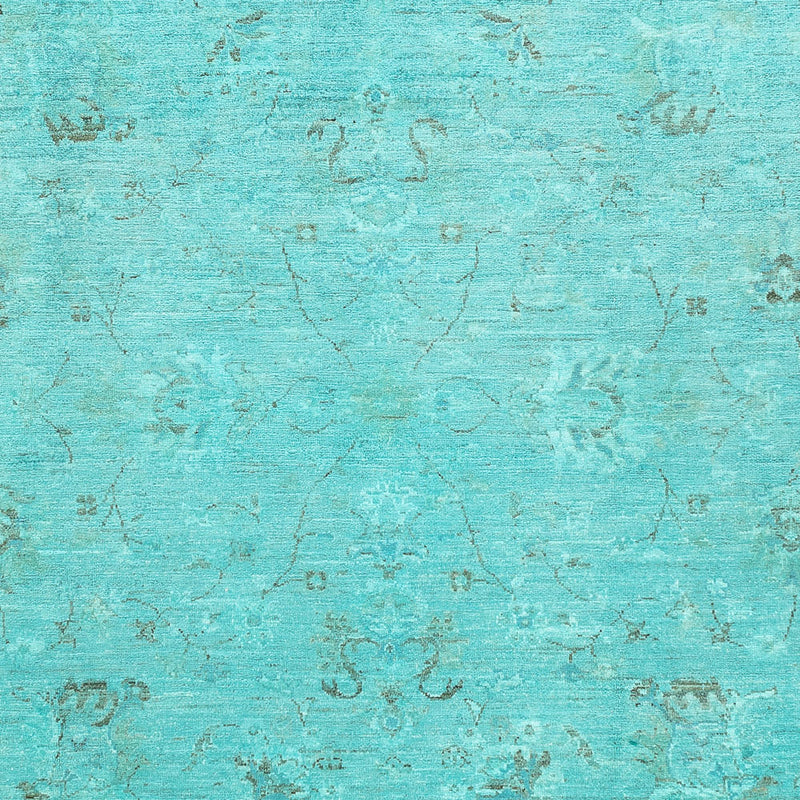 Ziegler Rug - Modern - Vintage/Overdyed - 293 x 201 cm - turquoise
