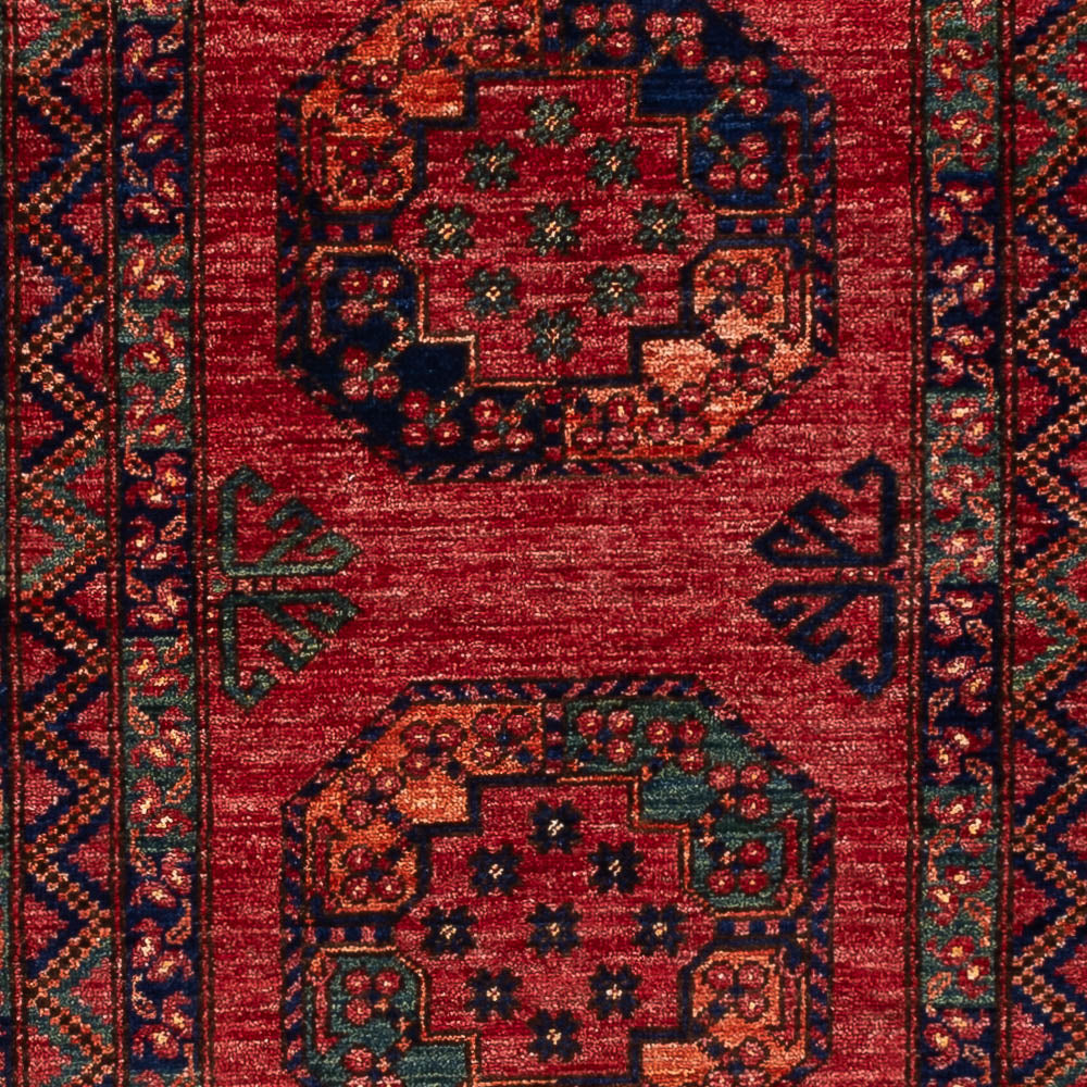 Runner Afghan Rug - Kunduz - 300 x 83 cm - red