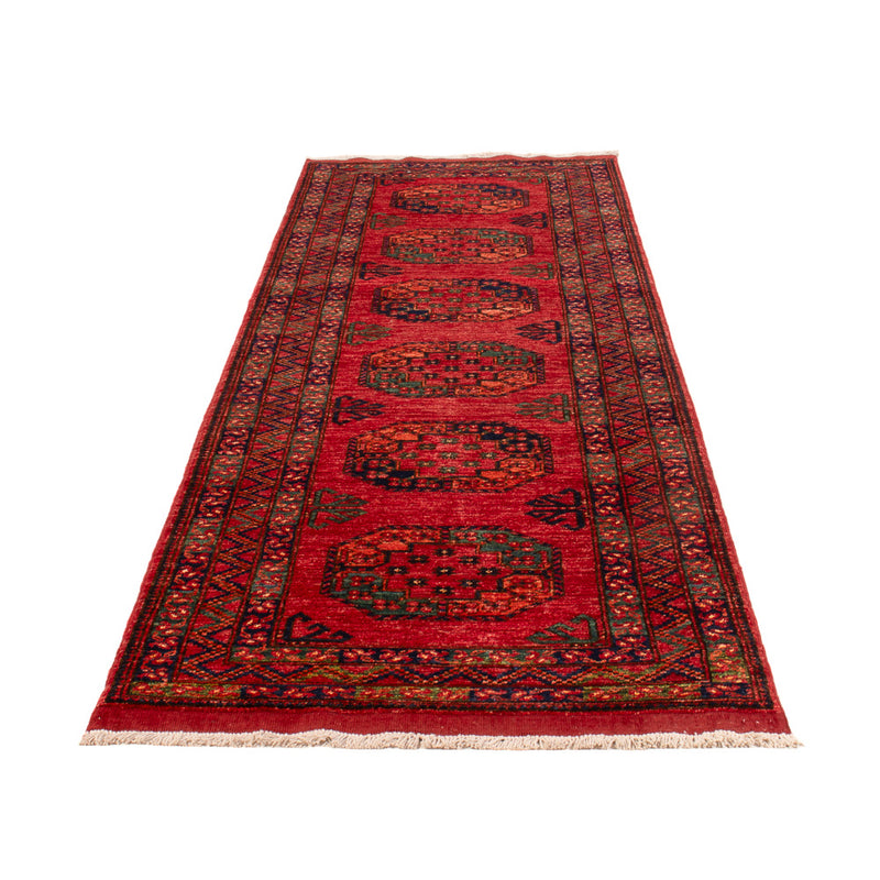 Runner Afghan Rug - Kunduz - 300 x 83 cm - red