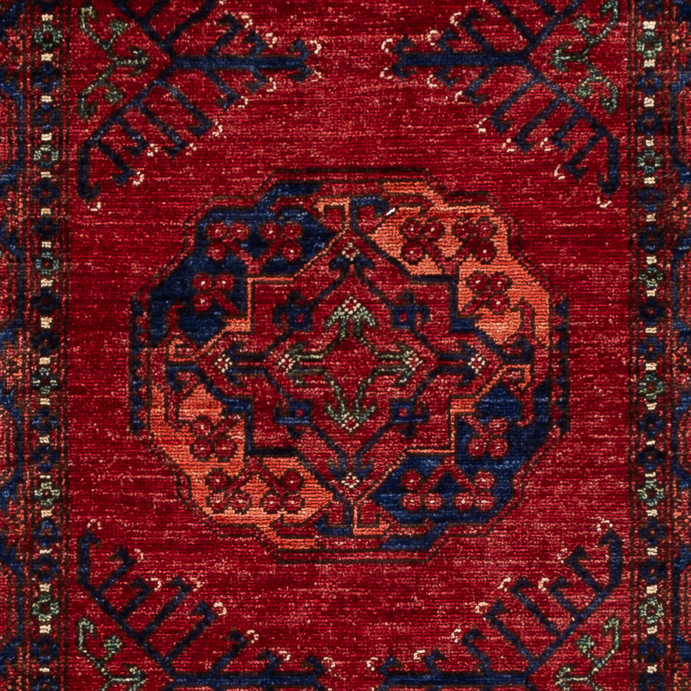 Runner Afghan Rug - Kunduz - 305 x 82 cm - red