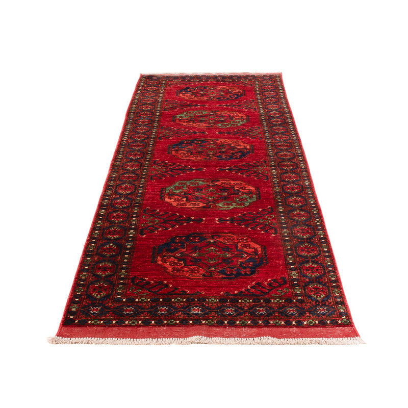 Runner Afghan Rug - Kunduz - 305 x 82 cm - red