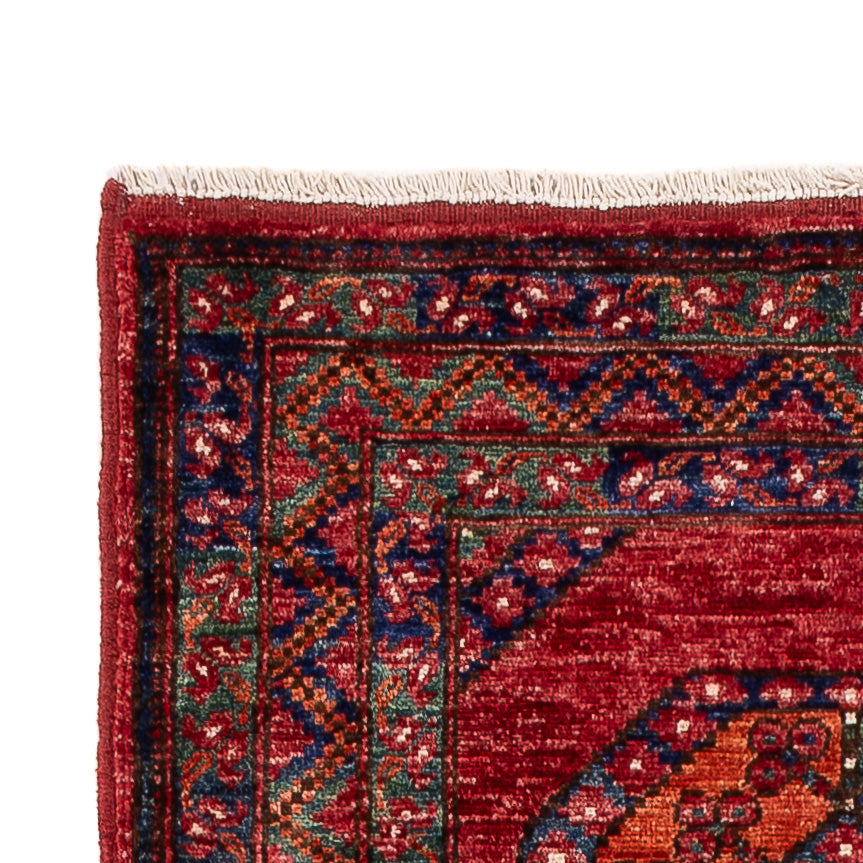 Runner Afghan Rug - Kunduz - 291 x 87 cm - red