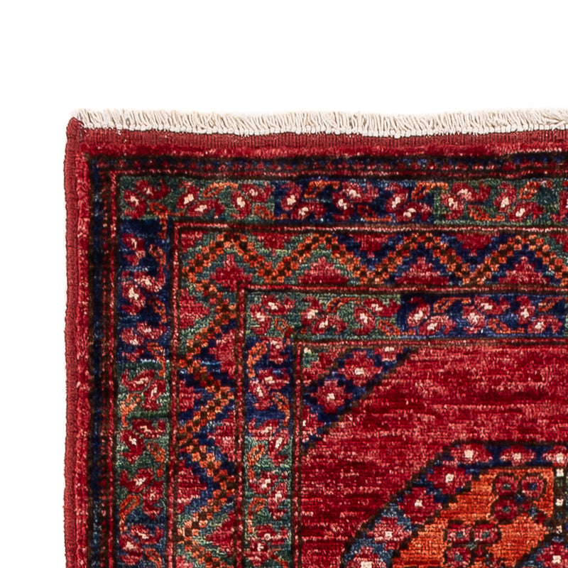 Runner Afghan Rug - Kunduz - 291 x 87 cm - red