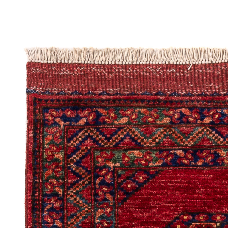 Runner Afghan Rug - Kunduz - 237 x 83 cm - red