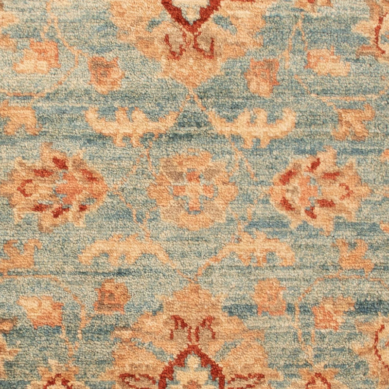Ziegler Teppich - 90 x 67 cm - hellblau