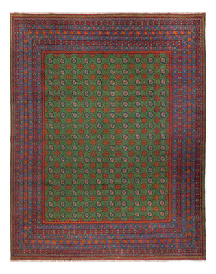 Afghan Rug - Filpa - 390 x 297 cm - green