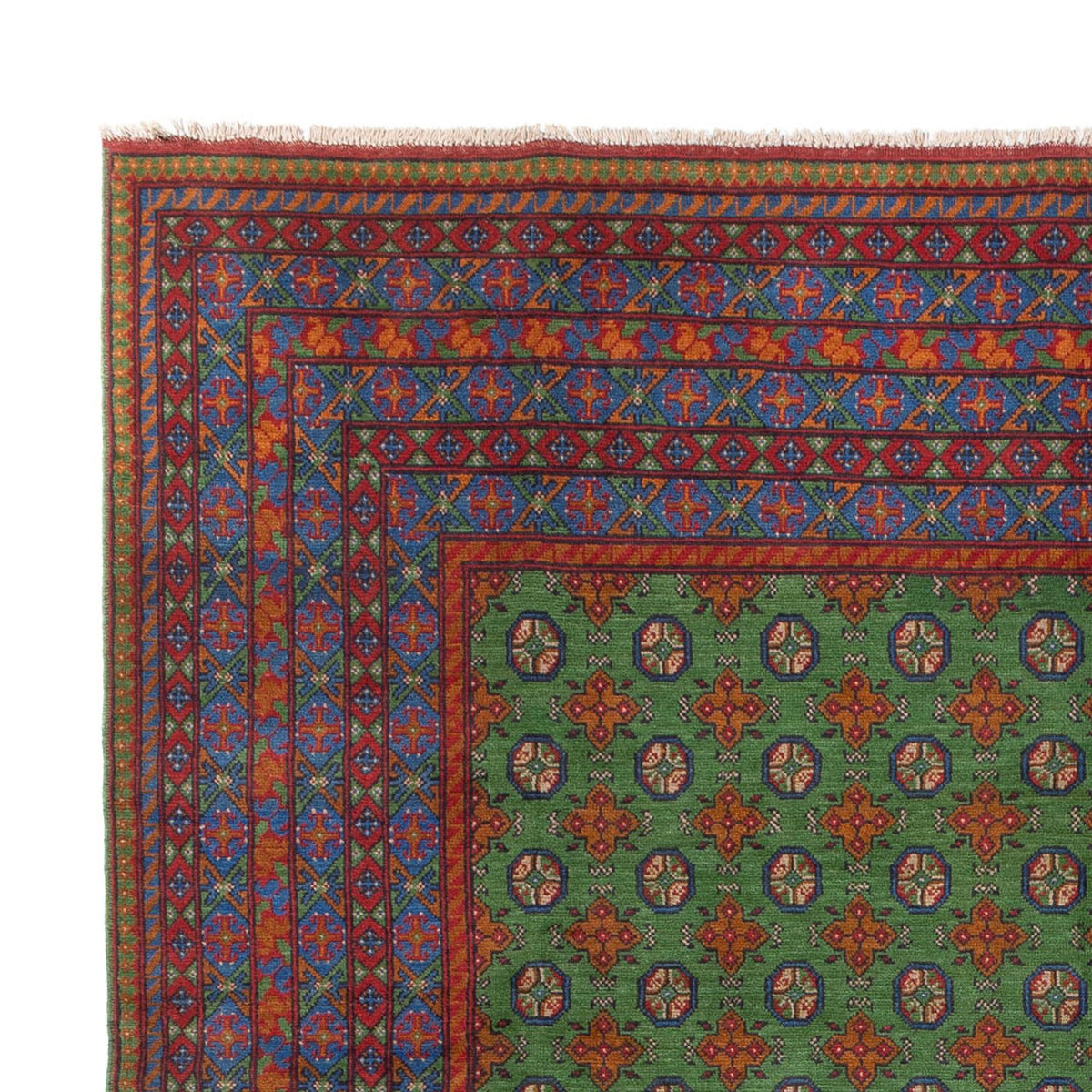 Afghan Rug - Filpa - 390 x 297 cm - green