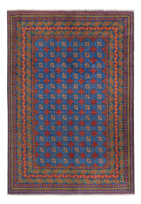 Afghan Rug - Filpa - 296 x 203 cm - blue