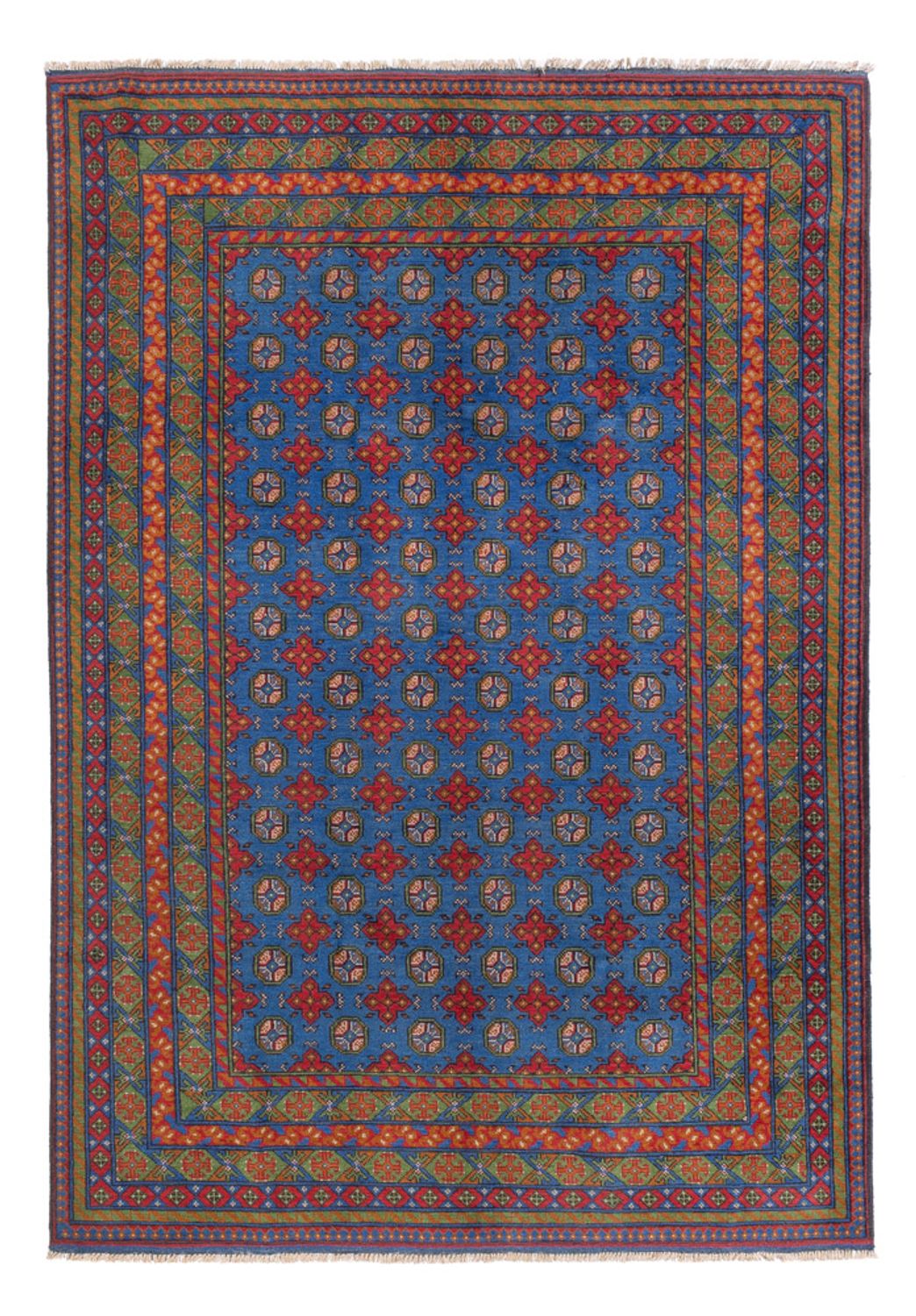 Afghan Rug - Filpa - 296 x 203 cm - blue