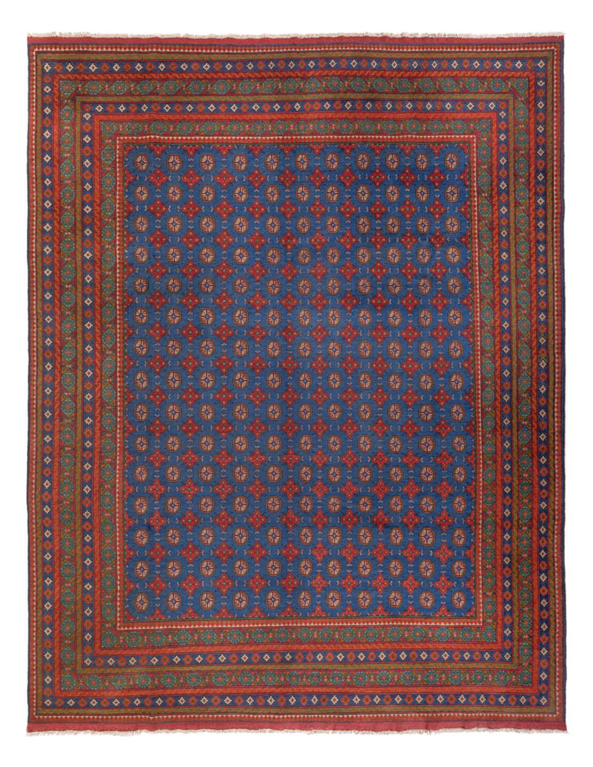 Afghan Rug - Filpa - 394 x 303 cm - blue