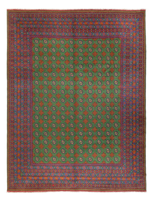 Afghan Rug - Filpa - 393 x 296 cm - green